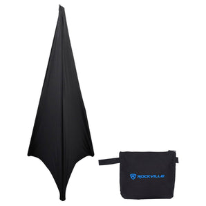 Rockville RSC7B Black Scrim Cloth To Cover Speaker Stand For Church Stage Design