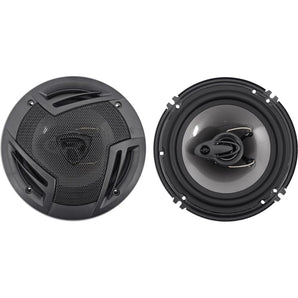 (4) Rockville RV6.3A 6.5" 1500w 3-Way Car Speakers+4-Channel Amplifier+Amp Kit