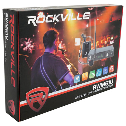 RPG12 12" Powered 800 Watt 2-Way PA Speaker System+Headset Microphone