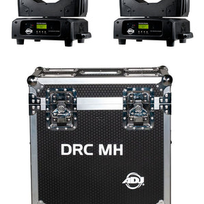 2 American DJ VIZI BEAM RXONE LED DMX Strobe Effect Moving Head Beam Lights+Case