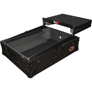 ProX XS-M12LTBL Black on Black Mixer Flight Case For 12" Mixers + Laptop Shelf