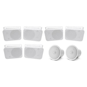 (6) Rockville HP65S-8 6.5" In-Ceiling Home Theater Speakers+JBL Subwoofers