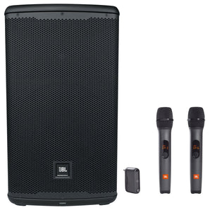 JBL EON712 12" 1300w Powered DJ PA Speaker w/Bluetooth/DSP+(2) Wireless Mics
