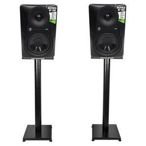 Pair Mackie MR524 5” 50 Watt Powered Active Studio Monitor Speakers+29" Stands