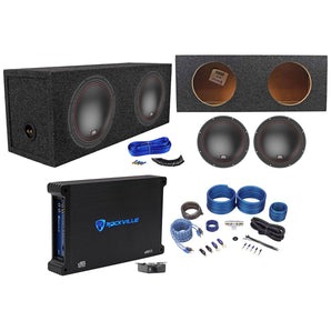 (2) MTX 5510-22 10" 1600w Car Subwoofers+Sealed Sub Box+Mono Amplifier+Amp Kit