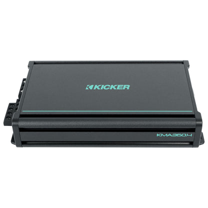 KICKER 48KMA3604 360 Watt 4-Channel Marine Amplifier Boat Amp KMA360.4