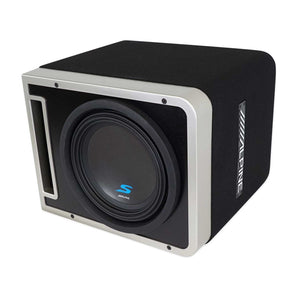 (2) Alpine S-SB10V Loaded 10" 600w S-W10D4 Subwoofers+Ported Sub Enclosure Box