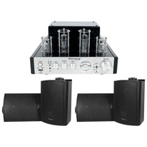 BluTube Tube Amplifier/Home Theater Receiver + (4) 5.25" Swivel Speakers
