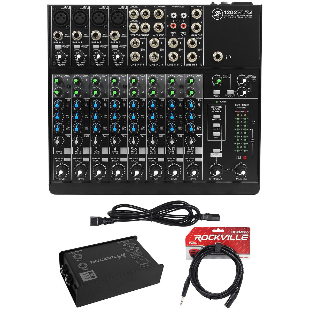 1202VLZ4 Mixer with DI Box and Cable