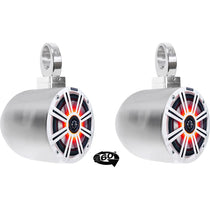 6.5" LED 360 Degree Swivel Chrome Wakeboard Tower Speakers