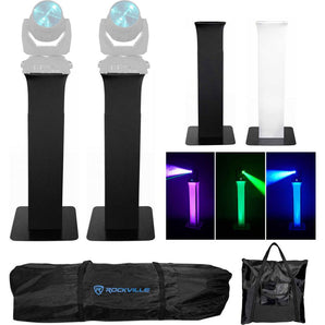 2 Totem Stands+Black+White Scrims For 2 Chauvet Intimidator Beam LED 350 Lights