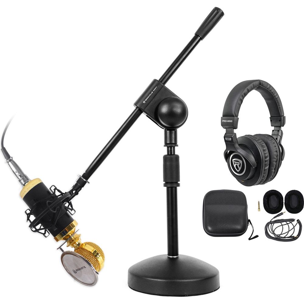 PC Gaming Streaming Bundle: RCM02 Microphone + Headphones + Stand