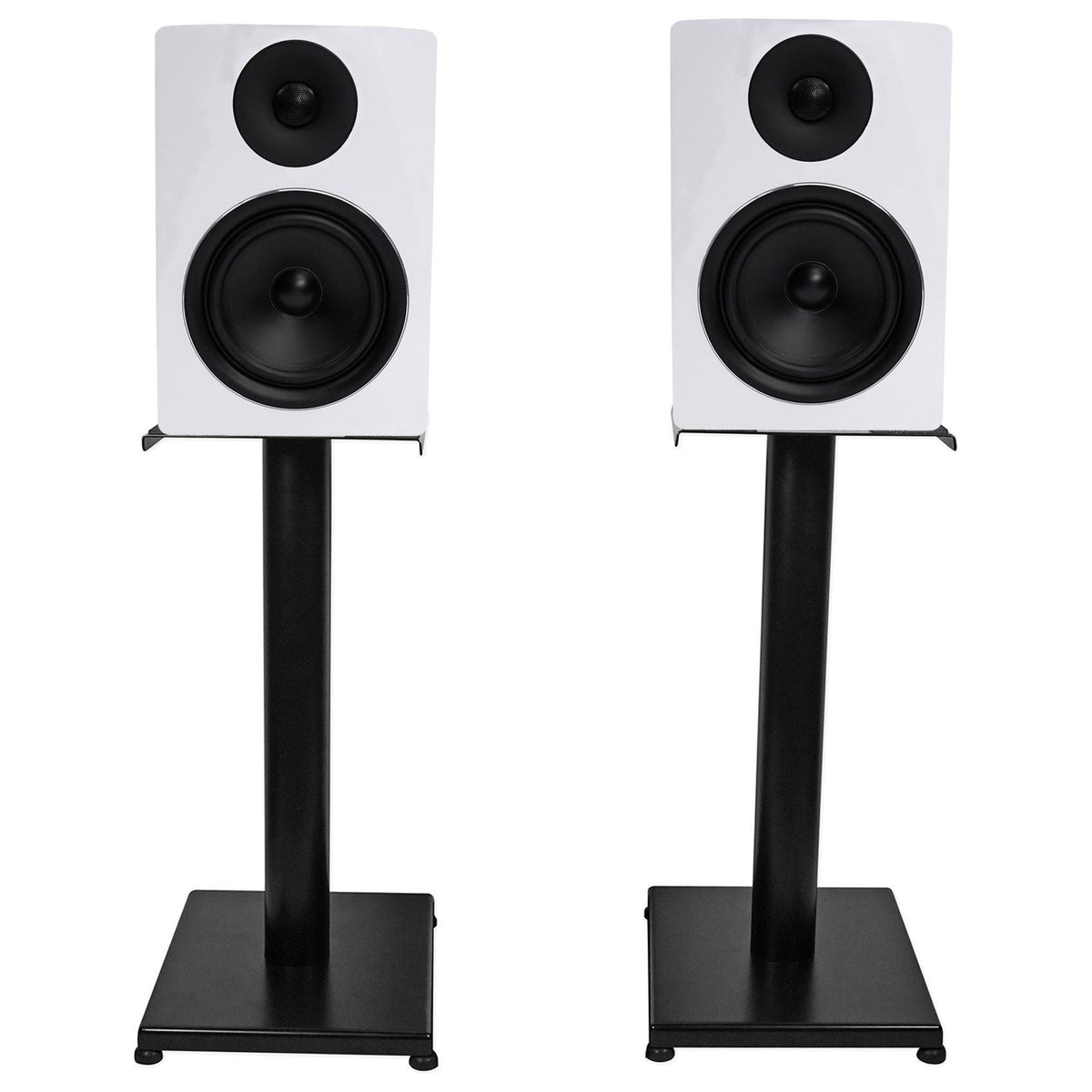 APM6W 6.5" 350 Watt USB Studio Monitor Speakers+Black 21" Stands