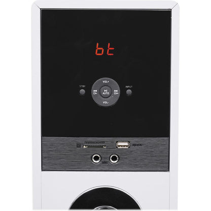 Rockville Bluetooth Home Theater/Karaoke Machine System W/LED'S+Subs+Microphones