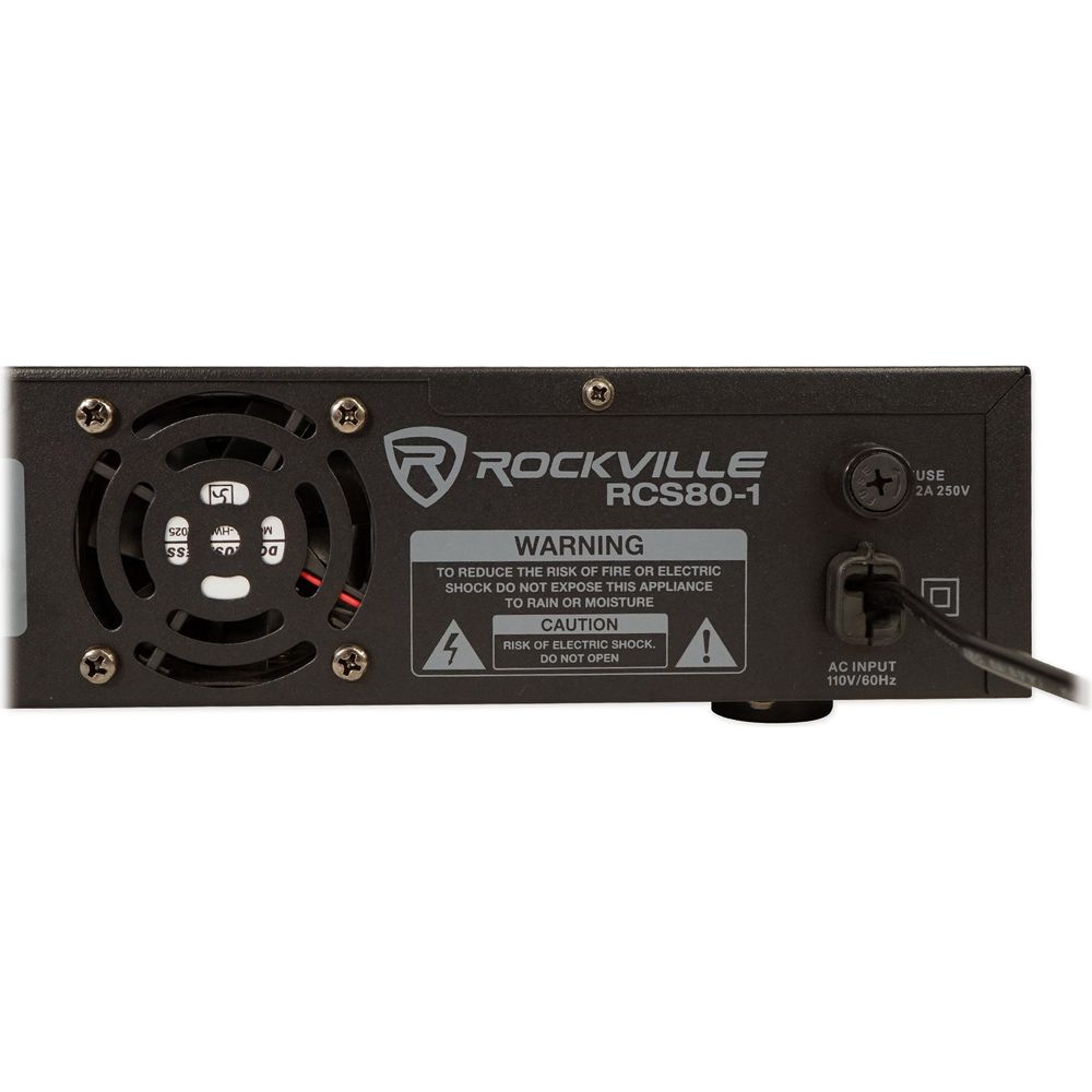 RCS80-1 60W Amp 4-Pack + Cube 3.5" Black Speakers Bundle