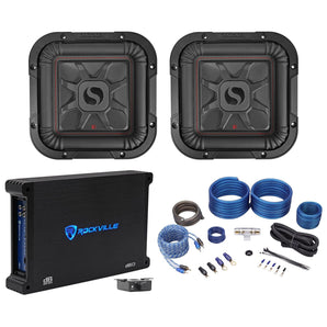 (2) KICKER 46L7T82 8" 700w L7T Subwoofers Solo-Baric Subs+Mono Amplifier+Amp Kit