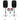 (2) Rockville SPGN158 15" Passive 1600w DJ PA Speakers+LED Stands+Remote+Cables