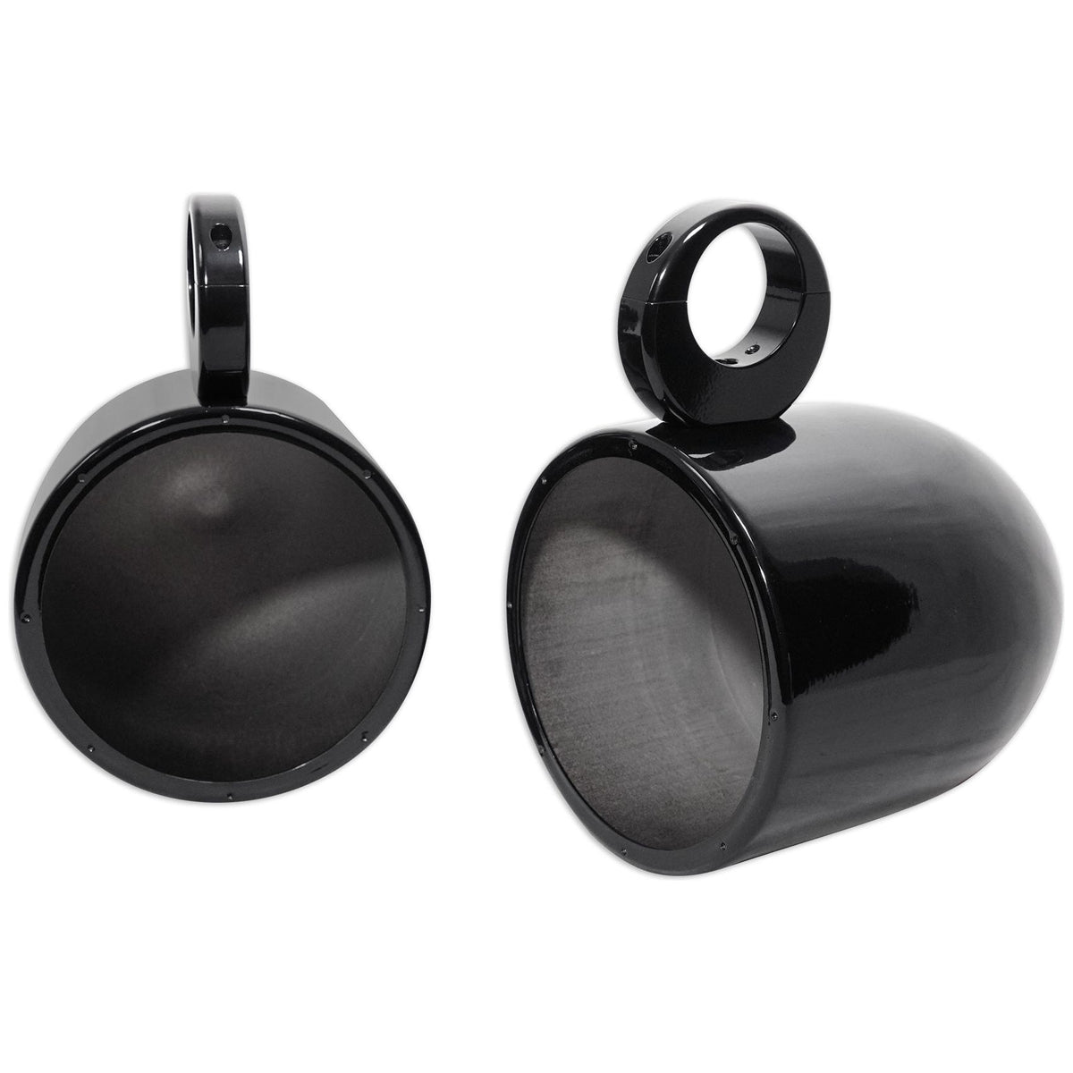 MAC80B 7.7" Black Aluminum Wakeboard Tower Speaker Pods+Covers