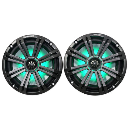 KM8 8" 600W Marine LED Speakers with Bluetooth Handlebar Speakers