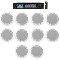 CC65T White 10-Pack + RCS180-6 6-Zone 180W Amp Bundle