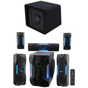 Kicker 44VL7S122 12" 1500w L7 Solo-Baric L7S Loaded Sub Box+Home Theater System