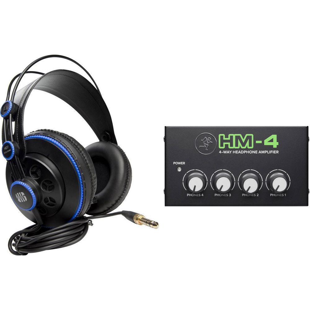 HD7 Studio Headphones with 4-Way Headphone Amplifier