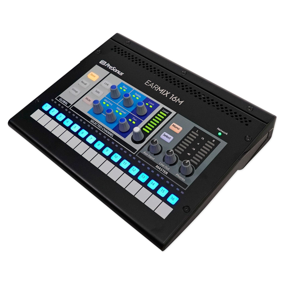 3 EarMix 16M AVB Monitor Mixers + 3 Mackie MC-250 Headphones