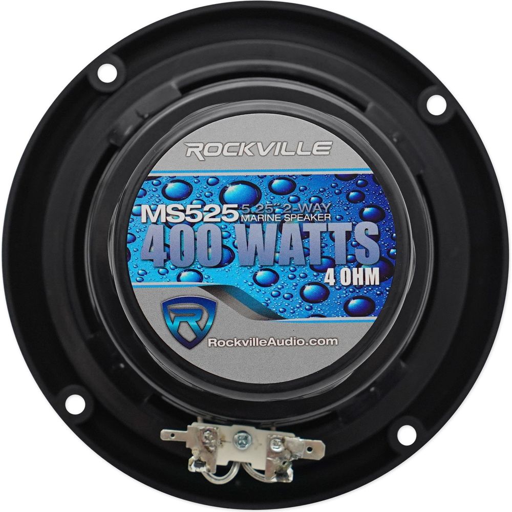 5.25" 360 Degree Swivel Chrome Surface Mount Boat Speakers