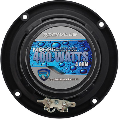 5.25" 360 Degree Swivel Chrome Surface Mount Boat Speakers