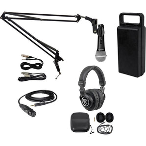 Rockville PC Podcasting Podcast Streaming Bundle wMicrophone+Boom Arm+Headphones