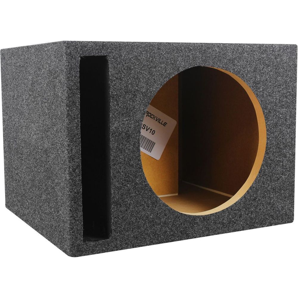 Rockville K5 W10K5S2 10" 1200w Subwoofer+Vented Sub Box+Mono Amplifier+Amp Kit