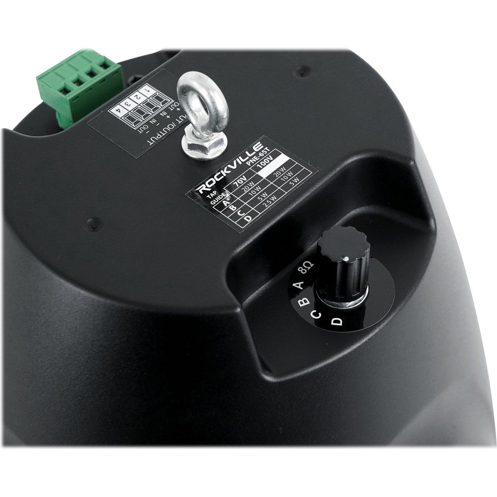 6-Zone Commercial Amp+7 Black Pendant Speakers For Restaurant/Bar/Cafe