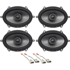 Polk 5x7" Front+Rear Factory Speaker Replacement Kit For 1997-1998 Ford F-150