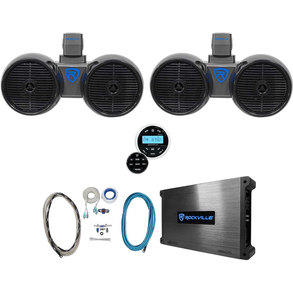 RGHR2 Receiver + (2) DWB65B Dual 6.5" Tower Speakers + DBM25 Amp + RMWK4 Kit