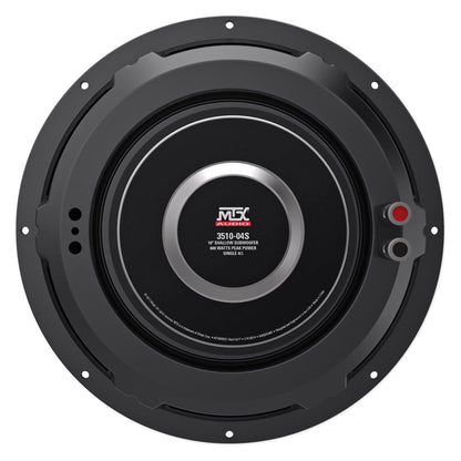 MTX 3510-04S 10" Shallow Subwoofer + Amplifier + Amp Kit