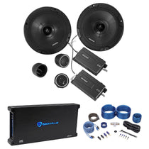 6.75" Component Speakers Plus 2-Channel Amplifier and Amp Wiring Kit