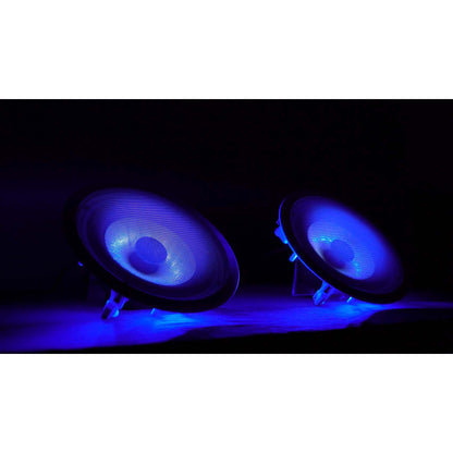 4000W Bluetooth DVD Receiver with (1) Pair 6.5" Blue LED In-Ceiling Speakers