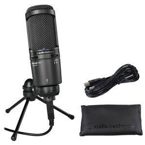 Audio Technica AT2020USB+ Podcasting Microphone+Beyerdynamic Headphones