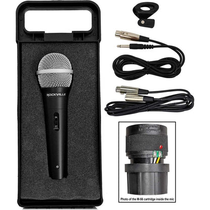 (2) RPG12 12" Active 800W DJ PA Speakers+Mackie Mixer+Stands+Mic+Cables