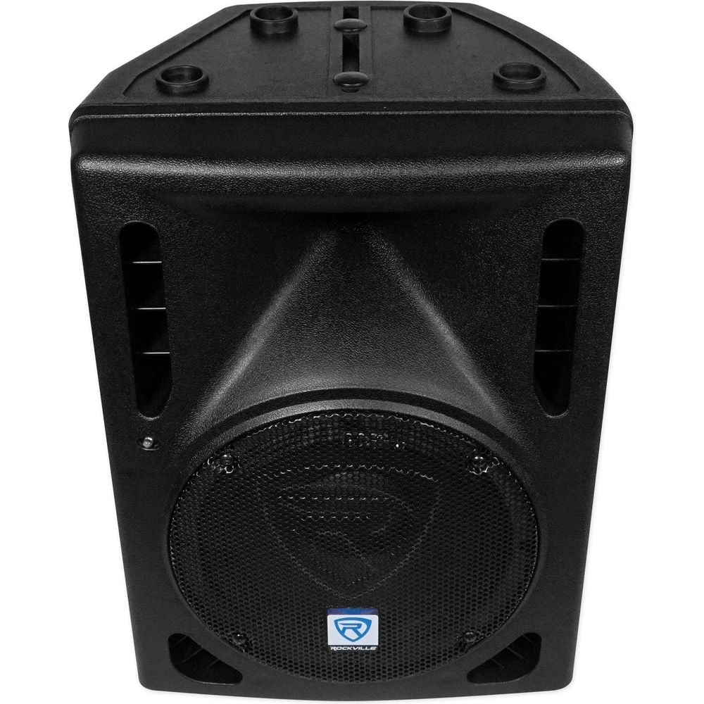 (2) RPG8BT 8" 800W Powered Bluetooth/USB DJ Speakers + Stands + Cables