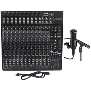 New Mackie 1642VLZ4 16 Channel Mixer Bundle+AT2041SP Recording Mic Package