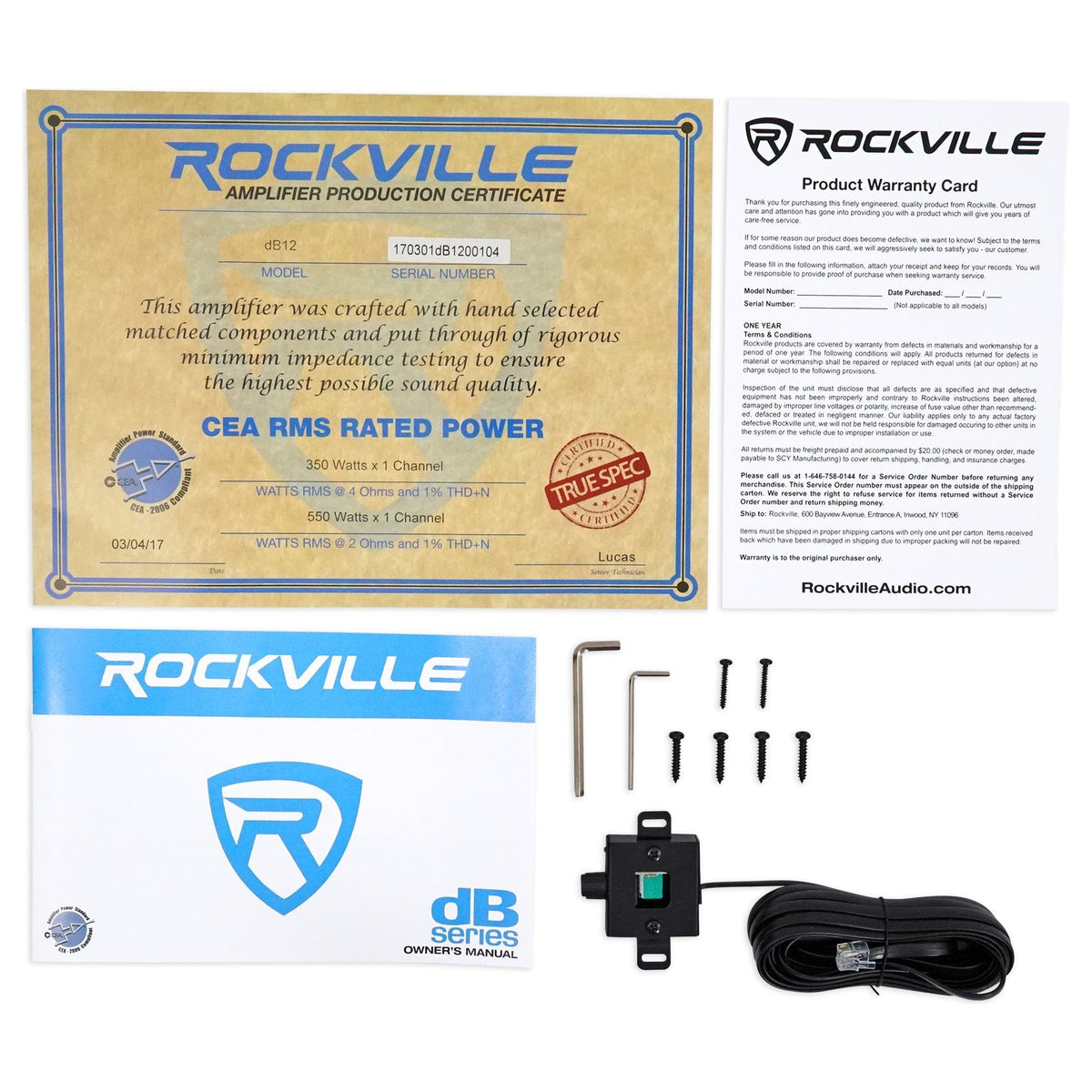 L7S84 8" Solo-Baric Subwoofer + dB12 Amplifier + Wiring Kit