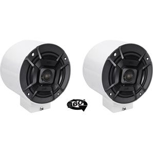 (2) Polk Audio 5.25" 360° Swivel White Aluminum Surface Mount Boat Speakers