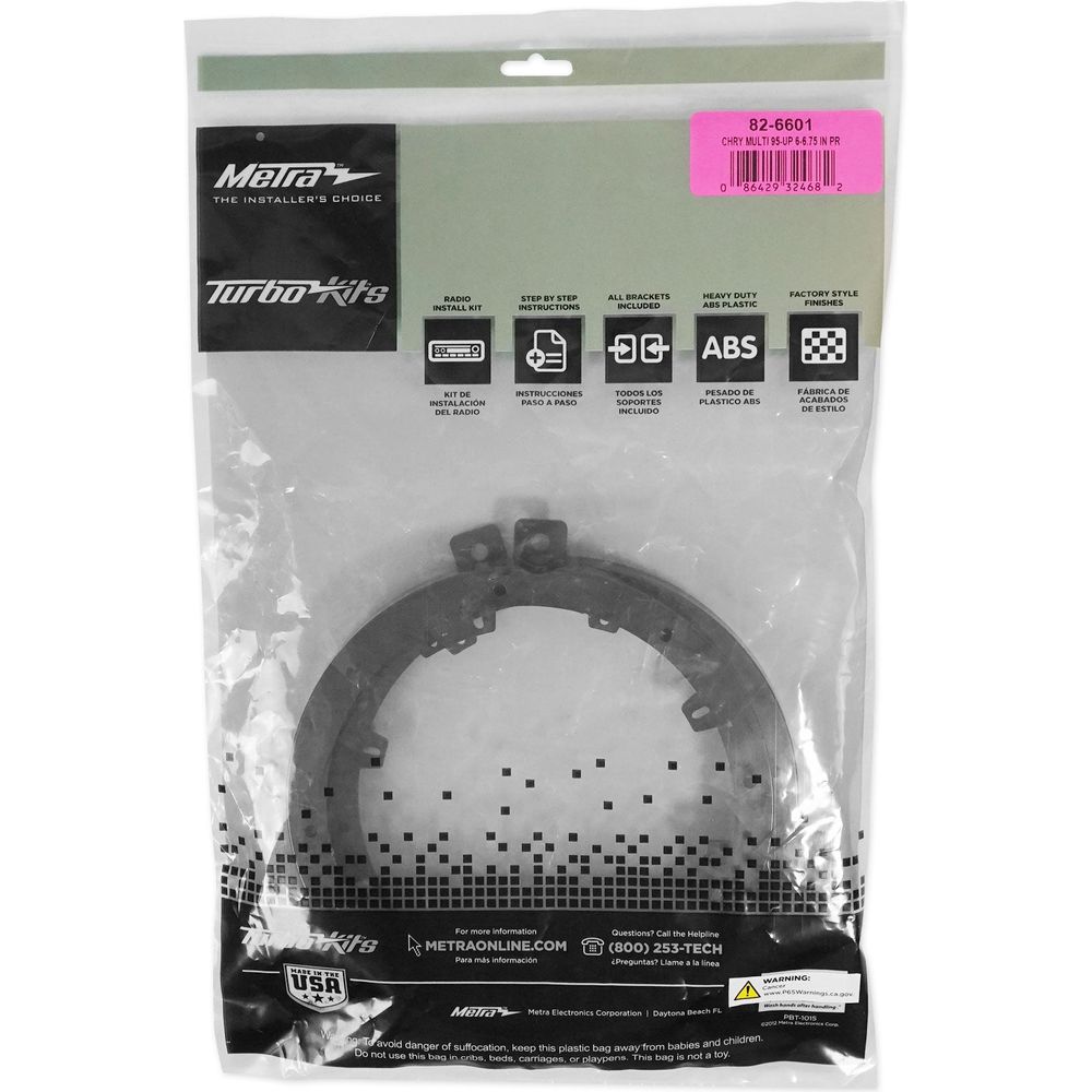 Metra 82-6601 6" - 6.75" Speaker Adapter for Select 1995-Up Jeep/Chrysler/Ddoge