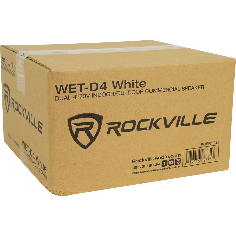 RCS80-1 + WET-D4 White Speakers Bundle