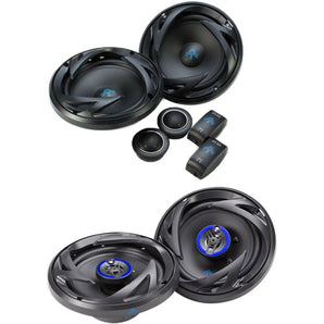 Pair AUTOTEK ATS65C 6.5" 600w Component Speakers+Pair ATS653 6.5" 600w Speakers