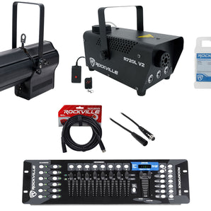 American DJ ENCORE PROFILE 1000 WW COB LED Spot Light+DMX Control+Fogger+Cables