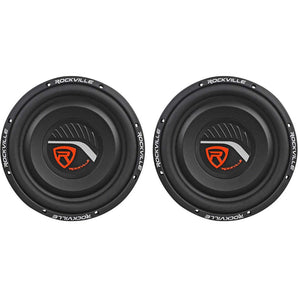 2 Rockville W12T4S4 12" Shallow Mount 1400w Car Subwoofers, CEA Compliant, 4-Ohm