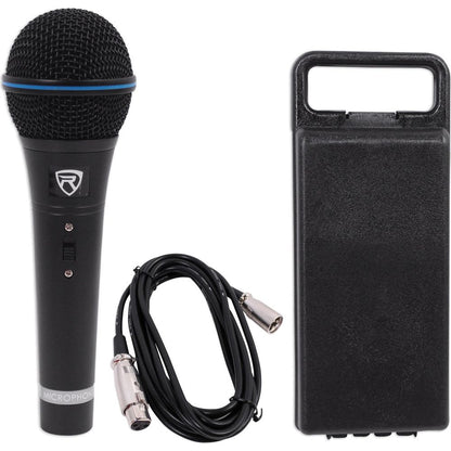 (2) RMM-XLR Dynamic Cardioid Metal Microphones w/ XLR Cables + RVMIC1 Stands