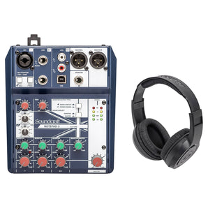 Soundcraft Notepad-5 Channel Live Sound Recording Podcast Mixer w/USB+Headphones